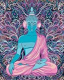 Kreativität entwickelt ZUTY - Malen nach Zahlen - LILA GEFÄRBTER BUDDHA, 40x50 cm ohne Keilrahmen