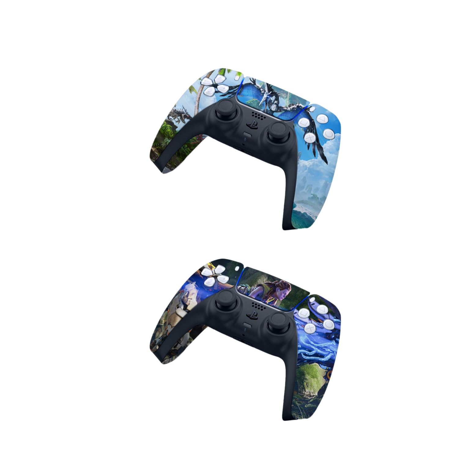 MaD Vision® Extra-Durable Skin Kit per PlayStation 5 (PS5) Digital Slim | Set di Pellicole Adesive in Vinile Opaco per la Console e 2 Controller - per Horizon Forbidden West Design