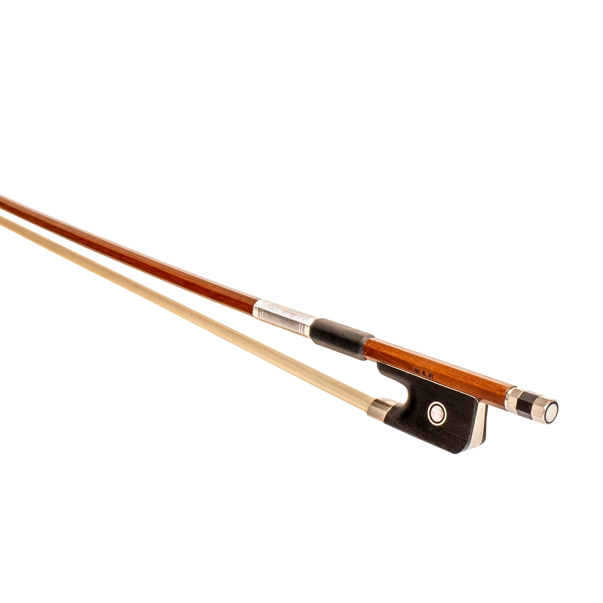 Klassischer Pernambuco Violinbogen 4/4, mit Kolophonium für Bogenhaare und Ebenholzfrosch, gut ausbalanciert, leicht, echtes mongolisches Pferdehaar Cello 3/4
