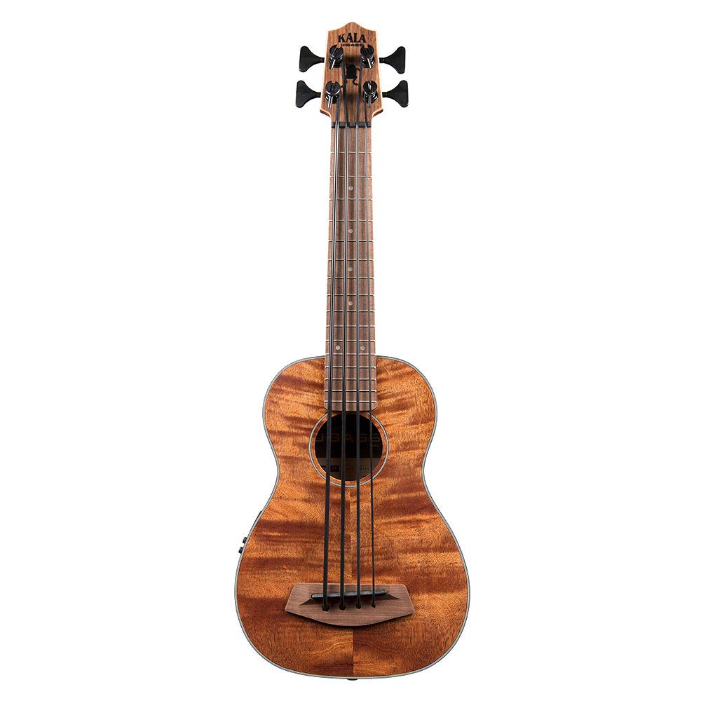 Kala UBASS-EM-FS Ukulele Basso Elettrificato Mogano Exotic Satinato con Custodia