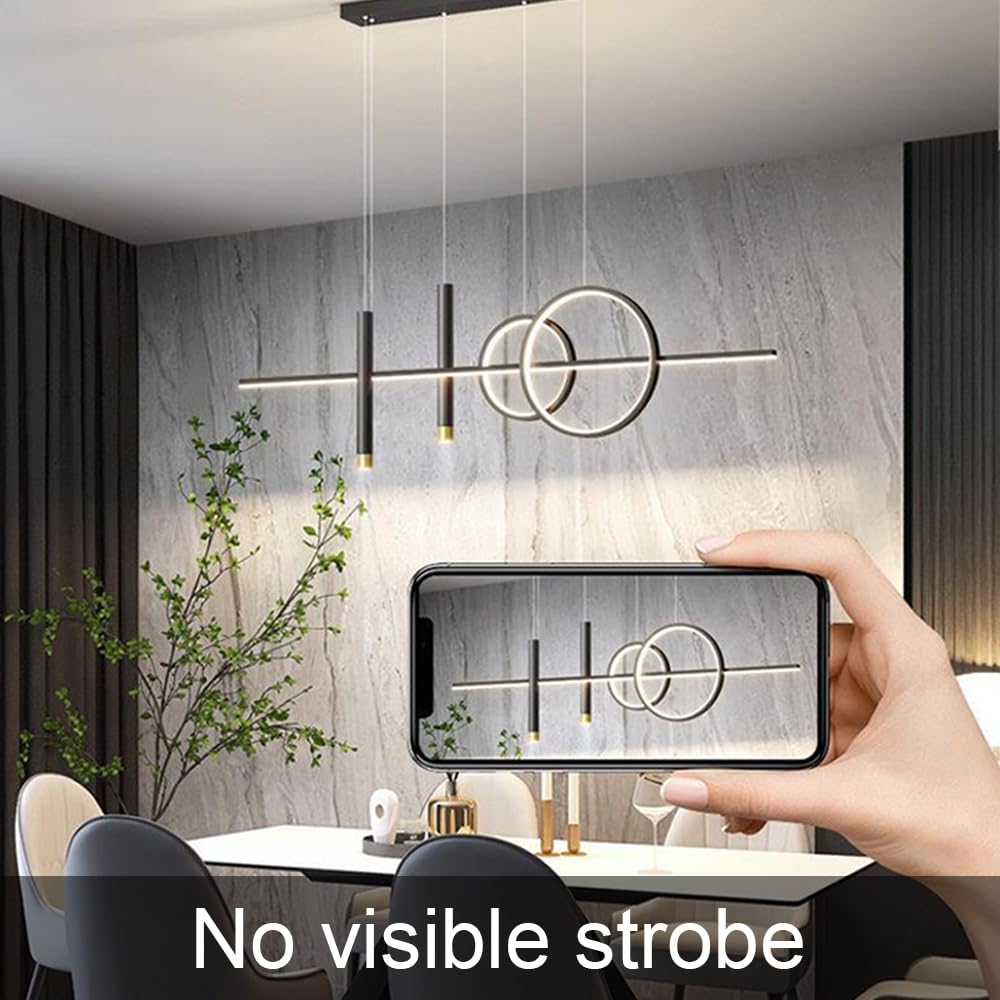 Lampadario a Sospensione lineare, lampadario Geometrico a LED, Lampada da soffitto, Lampada da Tavolo da Pranzo, lampadario Moderno a Sospensione per Isola Cucina, Ristorante, Ufficio, Camera da