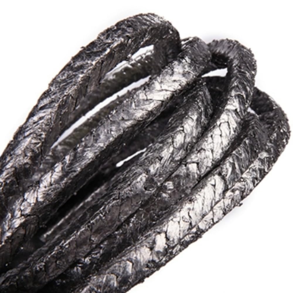 3 Meter Length for Pump Shaft Stem Square Gland Packing Graphite Seal Cord Rope, 6mm Width x 6mm Height