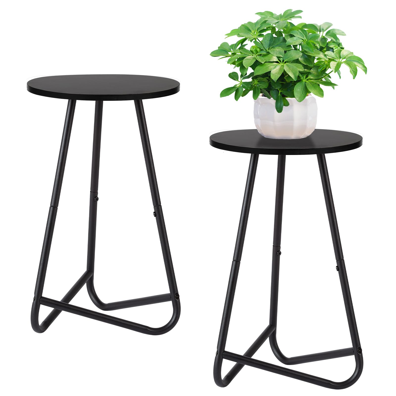 HDANI 50cm Rund Pflanzenständer,Blumenständer 2 set,Pflanzen