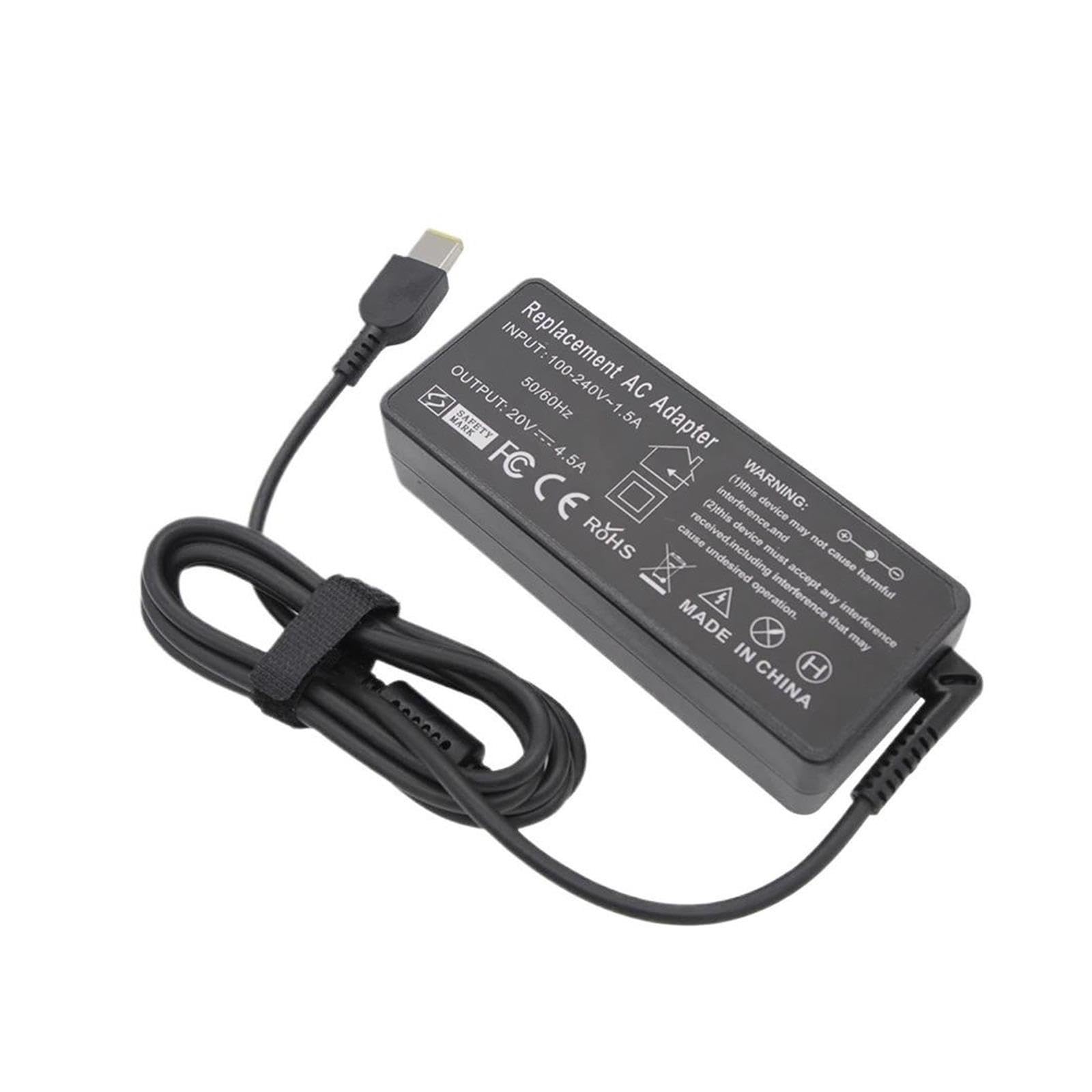 Cargador De Vuelta De OT-APB03 con Pin USB De 20V, 4,5a, 90W, Compatible con ThinkPad,Yoga X1 Ultrabook B40 G50 M4400 M4450 Z50 Z505 Essential G400s G405s(with EU Plug)