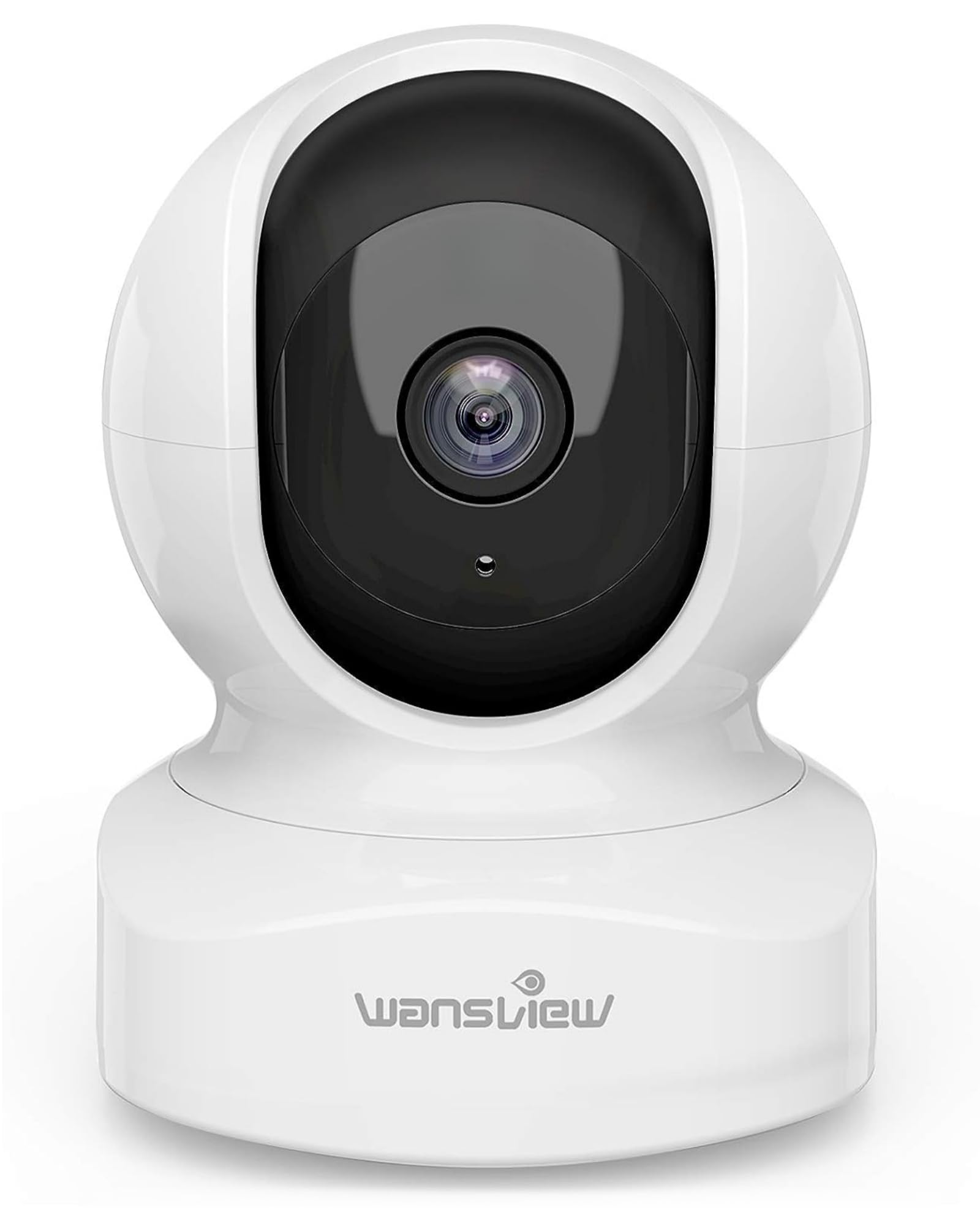 Wansview Q5ネットワークカメラ【Amazon.co.jp限定】300万画素 2Kベイビーモニター室内用 ベビー老人ペット見守りカメラ | 360° 自動追尾 24時間常時録画 2年保証｜動体検知 双方向音声｜防犯ワイヤレス 2.4GWi-Fi対応 暗視撮影 スマホ用専用アプリ｜白色｜Alexa対応