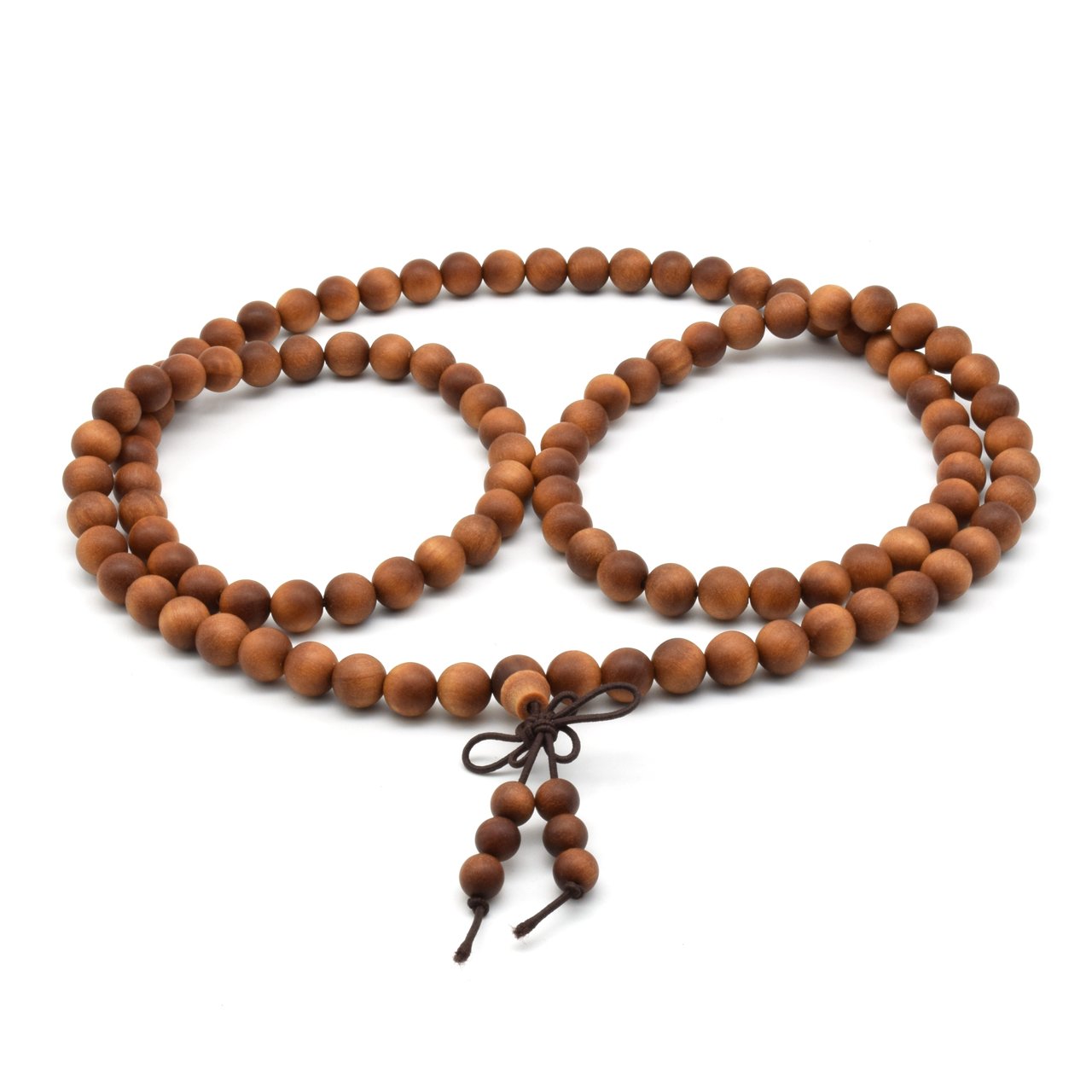 Zen Dear Natural Dammar Pine Wood Mala Beads - Tibetan Buddhist Meditation Necklace & Bracelet