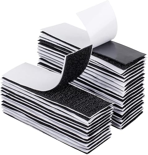 30 tiras de gancho y bucle con adhesivo, DanziX adhesivos para la parte trasera de gancho y bucle para montar, colgar u organizar artículos en