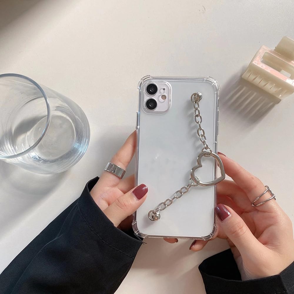 Coque iPhone anti-rayures transparente motif bracelet d'amour robuste