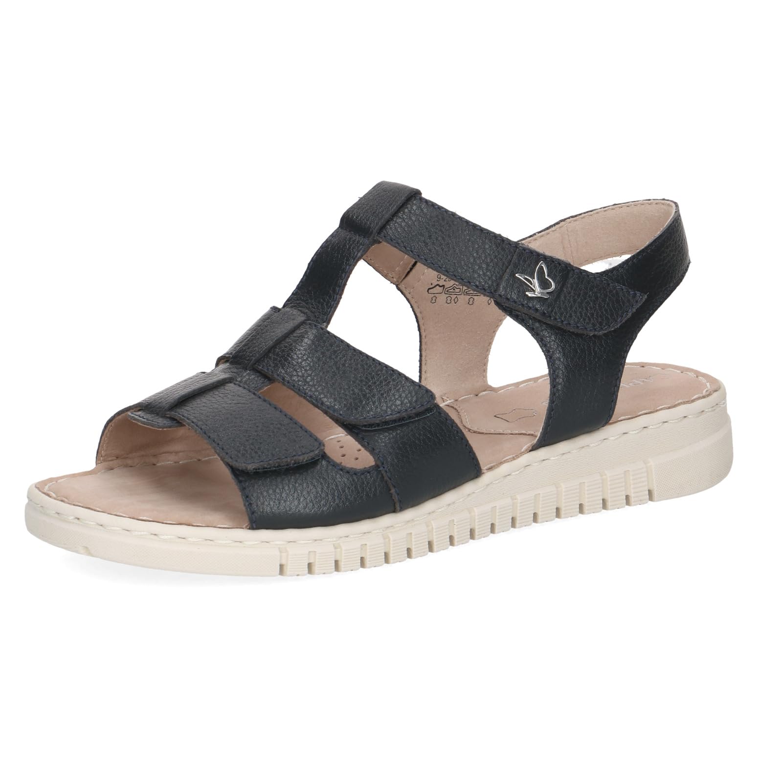 Caprice women's wedge sandal in leather, Blue (OCEAN NAPPA), 3.5 UK