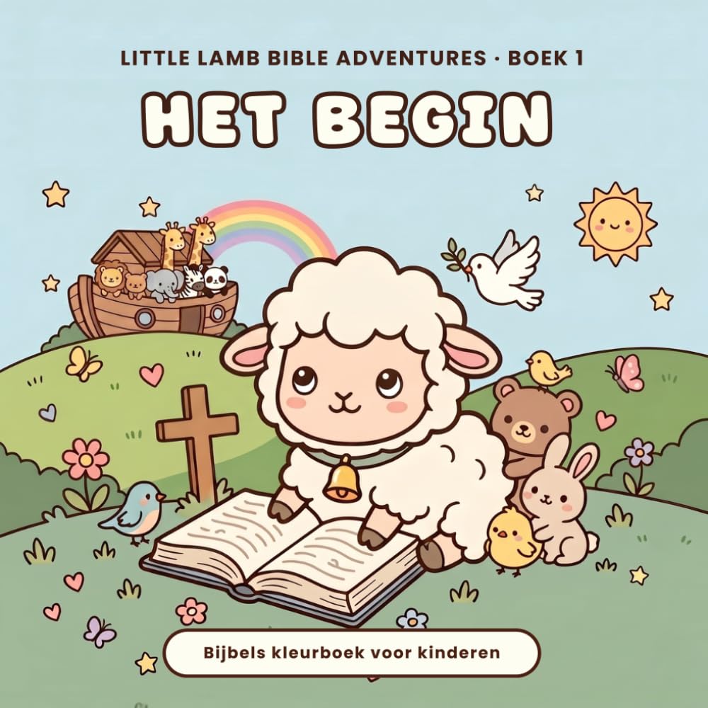 Het Begin: Bijbels kleurboek voor kinderen vanaf 4 jaar - De Schepping en de Ark van Noach om in te kleuren (Genesis)