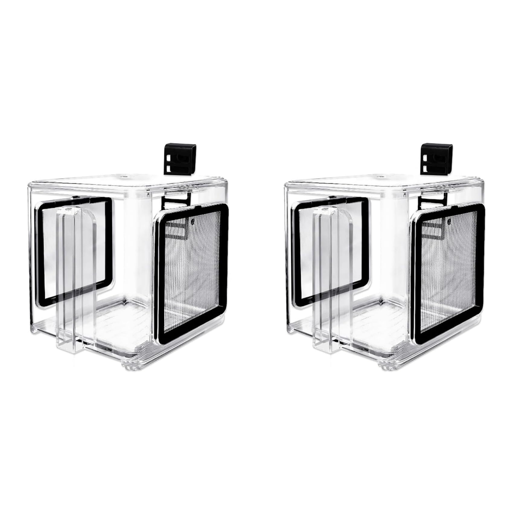 2X Fischzuchtbox, Acryl-Fischisolationsbox zum Aufhängen, Aquarium-Bruttank für Süßwasser-Meerwasser-Aquarien