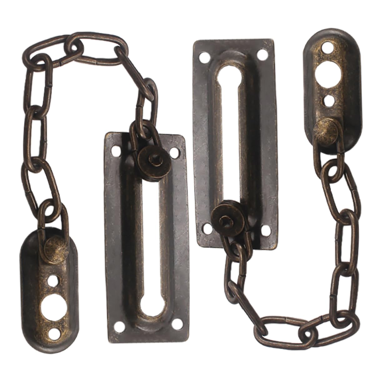 Cadena de seguridad para puerta, cerrojo de bloqueo antirrobo resistente de acero, 2 uds
