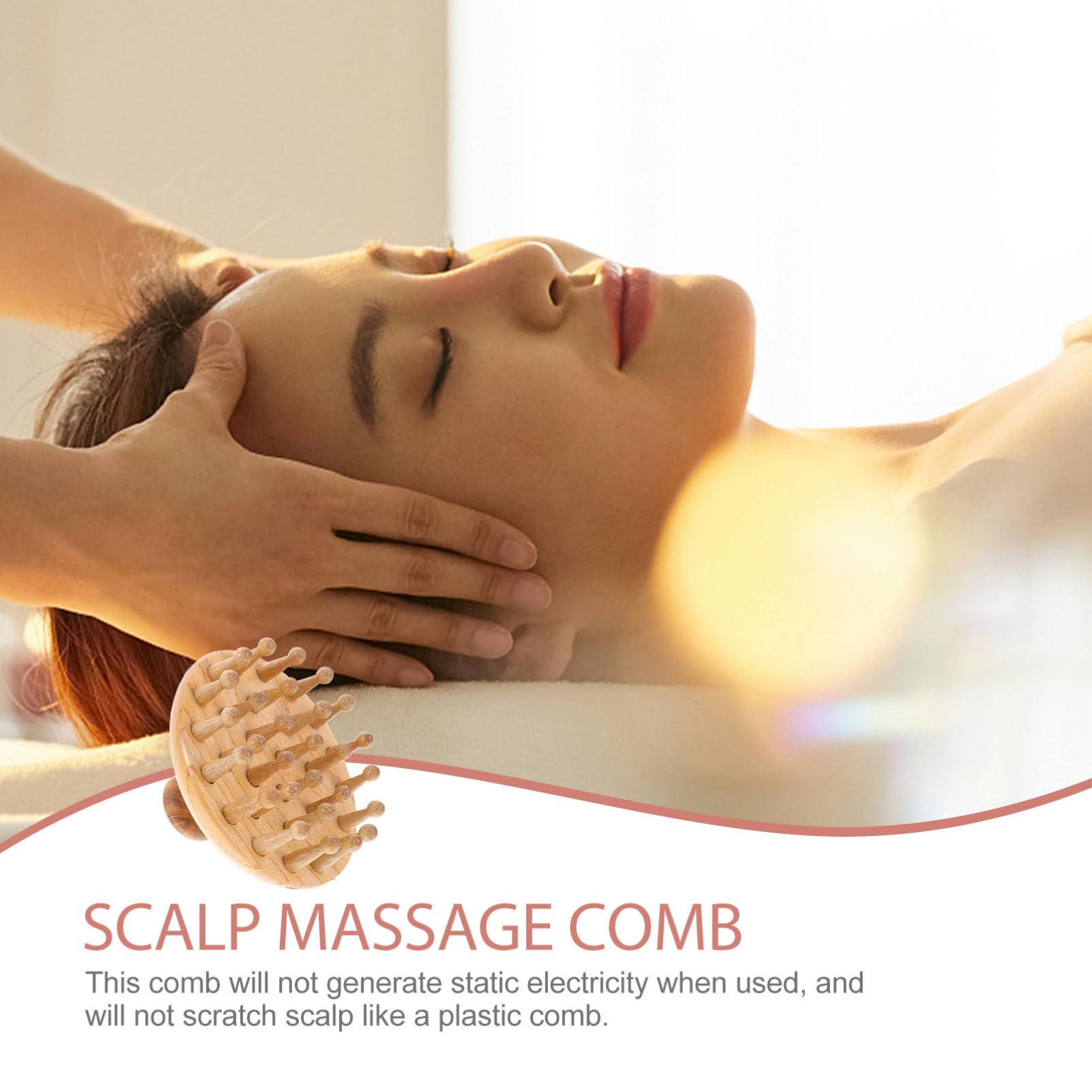 COLLBATH 2 Stück Kopfhaut Aus Holz – Statisch Bequem Für Multifunktionales Massagewerkzeug