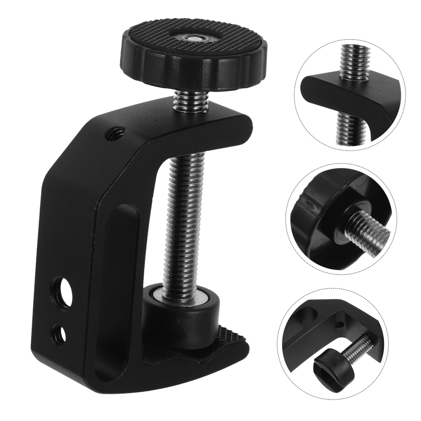 2 piezas Abrazaderas C de Aluminio para Escritorio de Soporte Firme para Montaje Mesa Pinzas Ajustables Resistentes para Carpintería y Fotografía Herramienta para Mejoras el Hogar