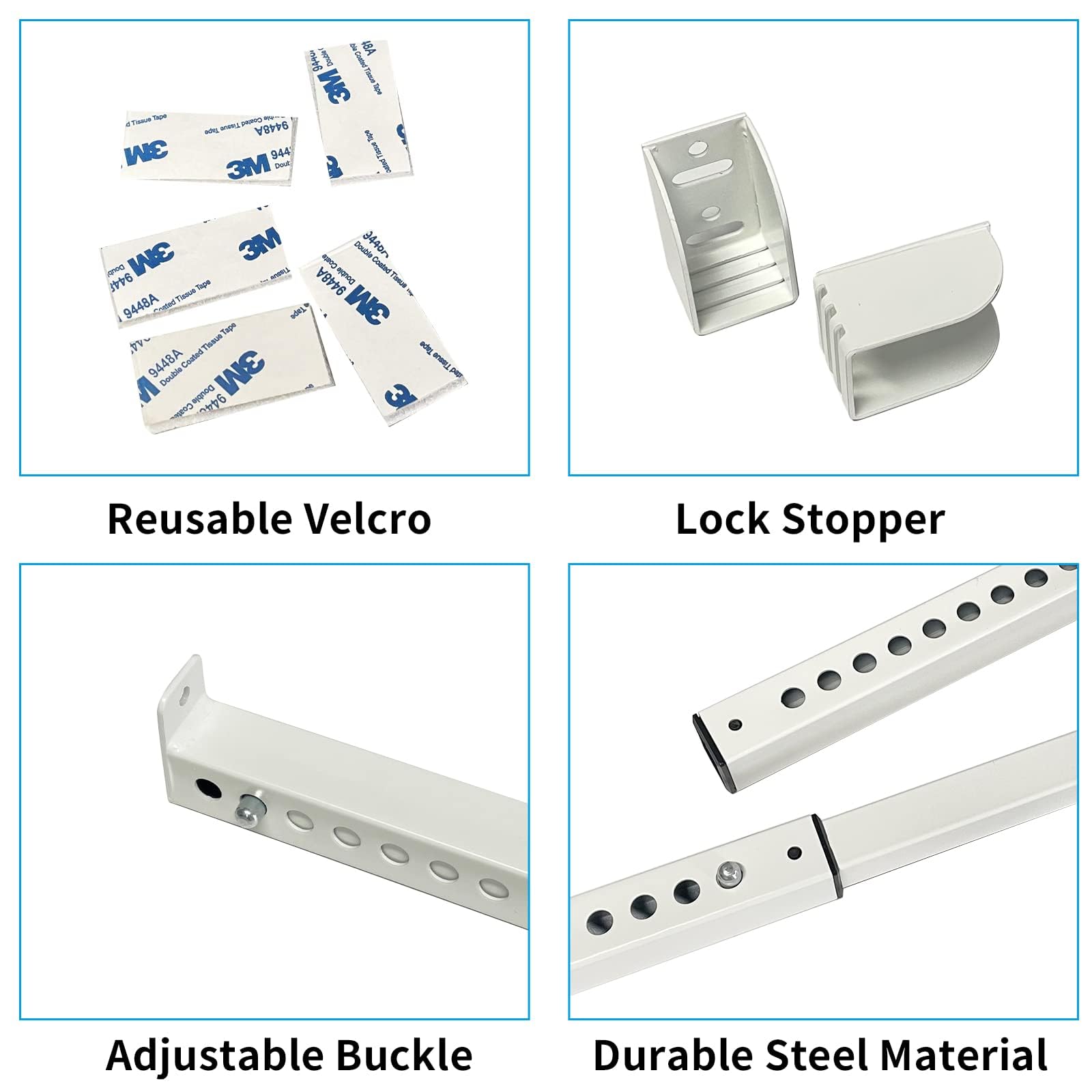 Cerradura de puerta corredera ajustable, barra de seguridad para puerta corrediza, barra de seguridad para ventana, cerraduras de ventana, cerradura de puerta corredera de patio Satety para niños, de