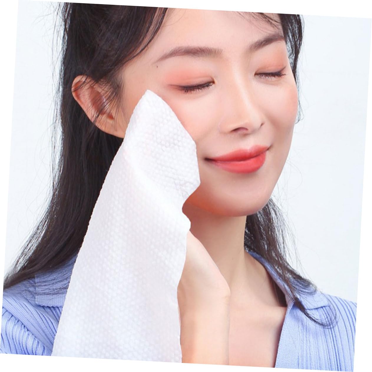 Weiches Einweg gesichtstuch aus Baumwolle Extra Dickes Hautschonendes Abschminktuch für Make up entfernung Praktisch für Täglichen Gebrauch und Sanfte Gesichtsreinigung Weiß