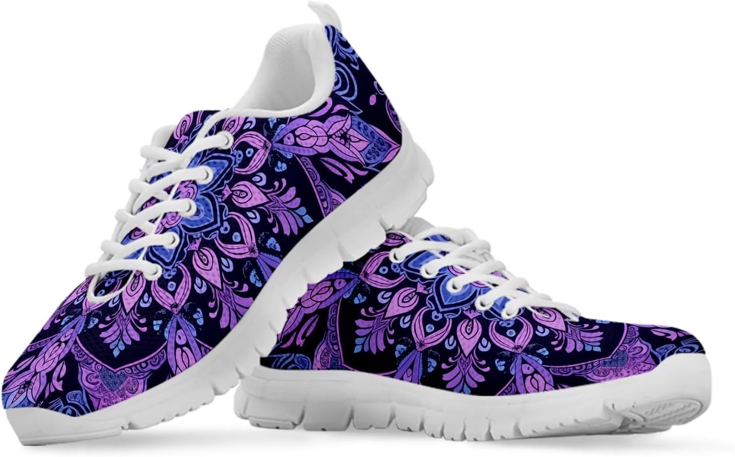 Jeiento Women Trainers Boho Mandala Walking Shoes Fashion Mesh Gym Sports Shoes Sneakers for Women