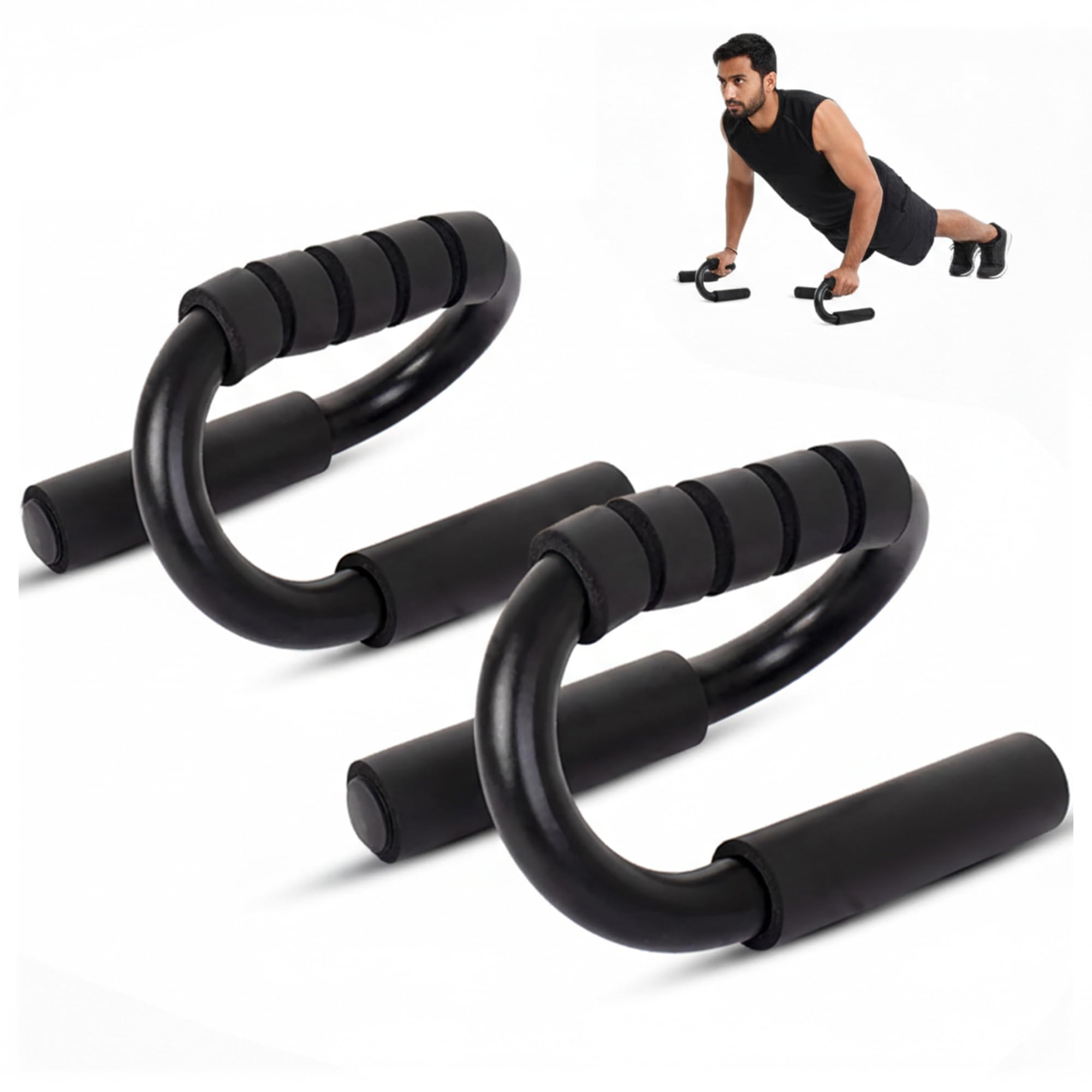 Durafit91 Push Up Bars for Men & Women – Double Handle Steel Push Up Stand with Foam Grip, Parallel Bar Set for Home Gym, Calisthenics & Upper Body Strength-image-0