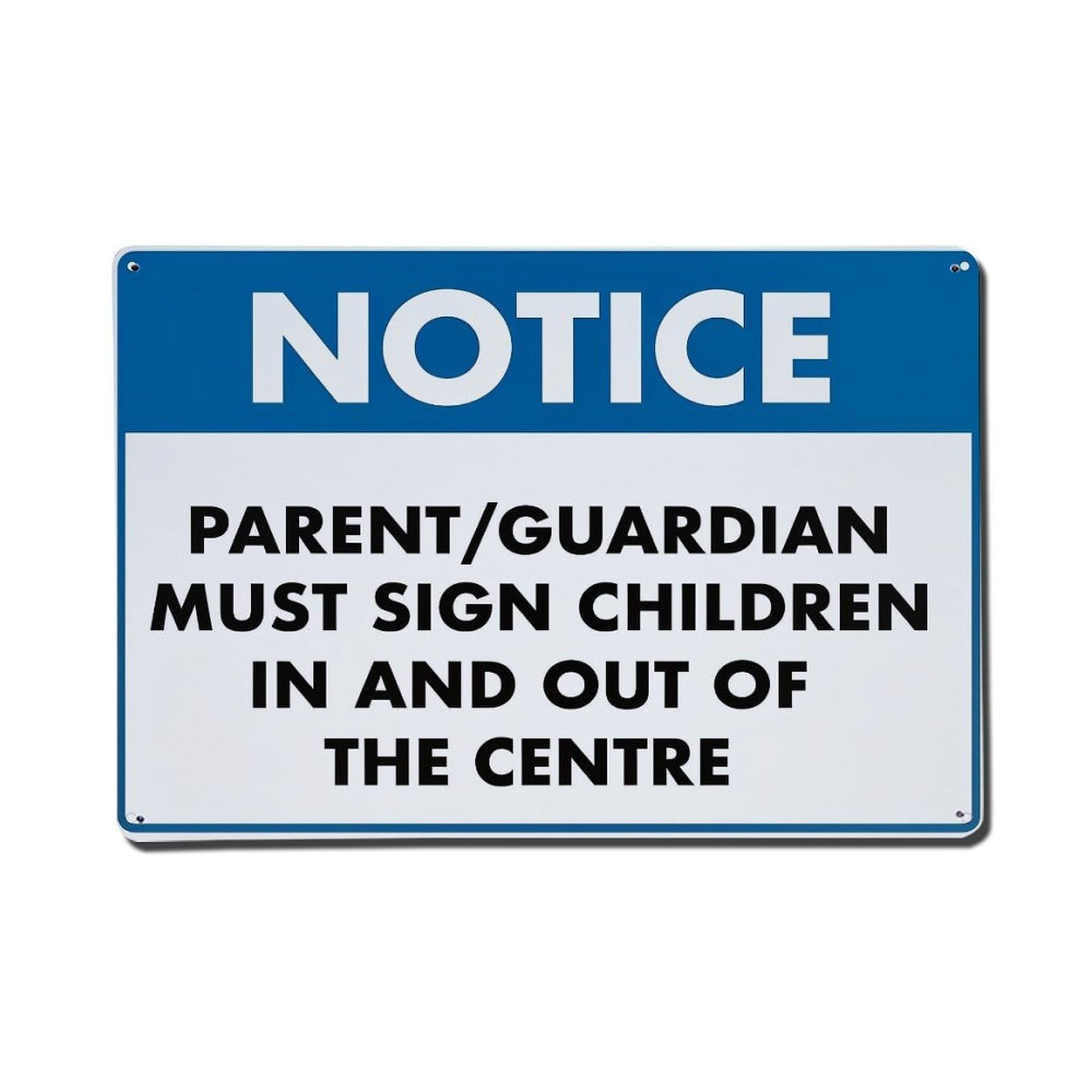 Notice Parent Guardian Sign In Out Retro Metal Tin Sign, Vintage Decor Art Poster for Bar, Home, Man Cave, Kitchen, Laundry Room Gift 8x12Inch