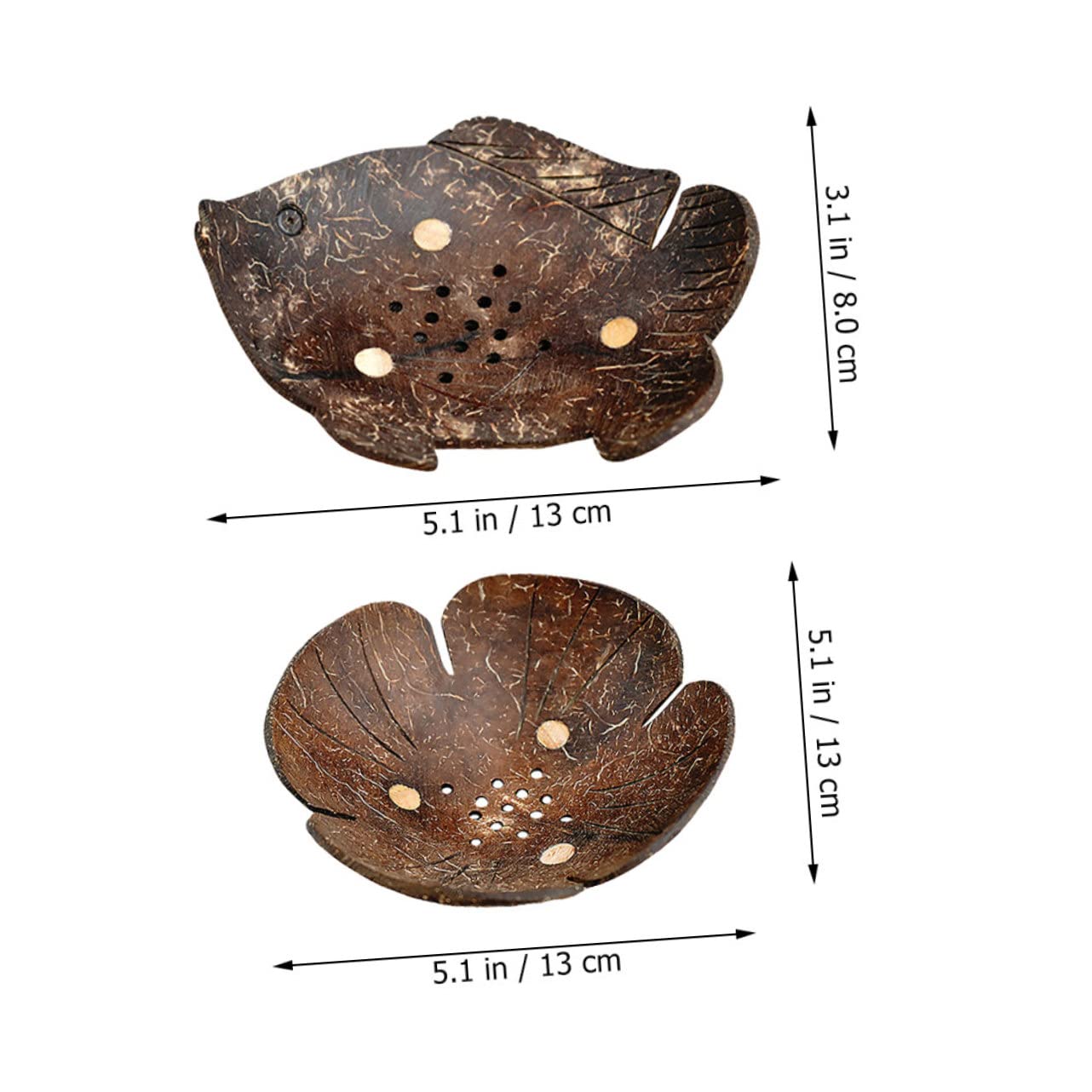 Cabilock 3 Sätze Coconut Shell Seifenhalter Kreative Badezimmer Seifenschale Haustier Futternapf Abflussdesign Langlebig Einfache Handhabung Für Haustiere 2 Stück * 3