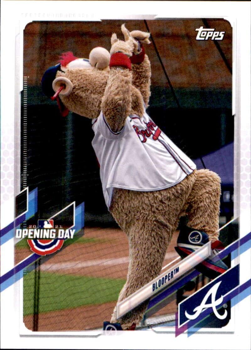 2021 Topps Opening Day #M-11 Blooper Mascots Atlanta Braves Baseball