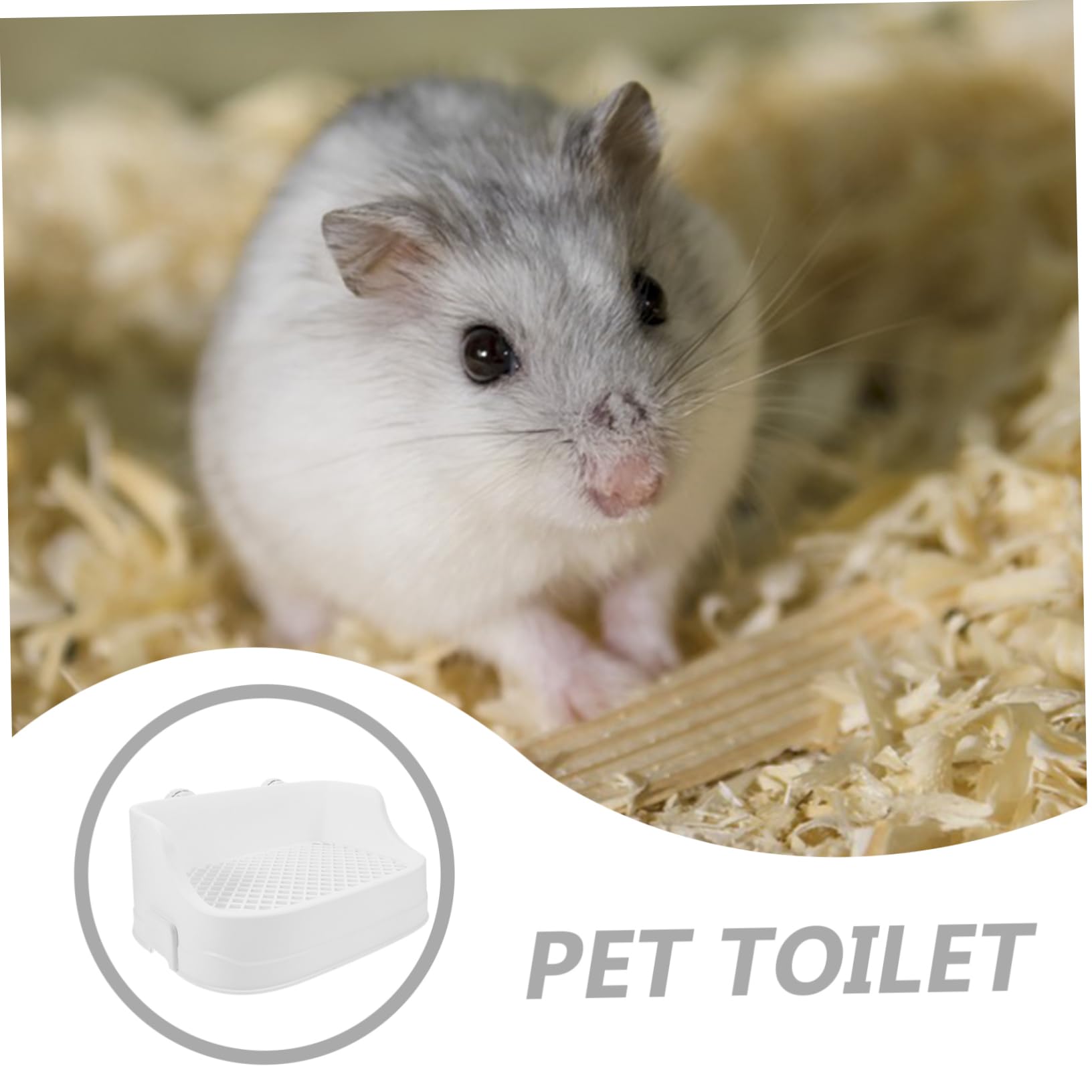Kaninchenkäfig Toilette Kunststoff Weiß mit Herausnehmbarer Schale Rechteckig für Kleintiere Hamster Meerschweinchen Haustierbedarf