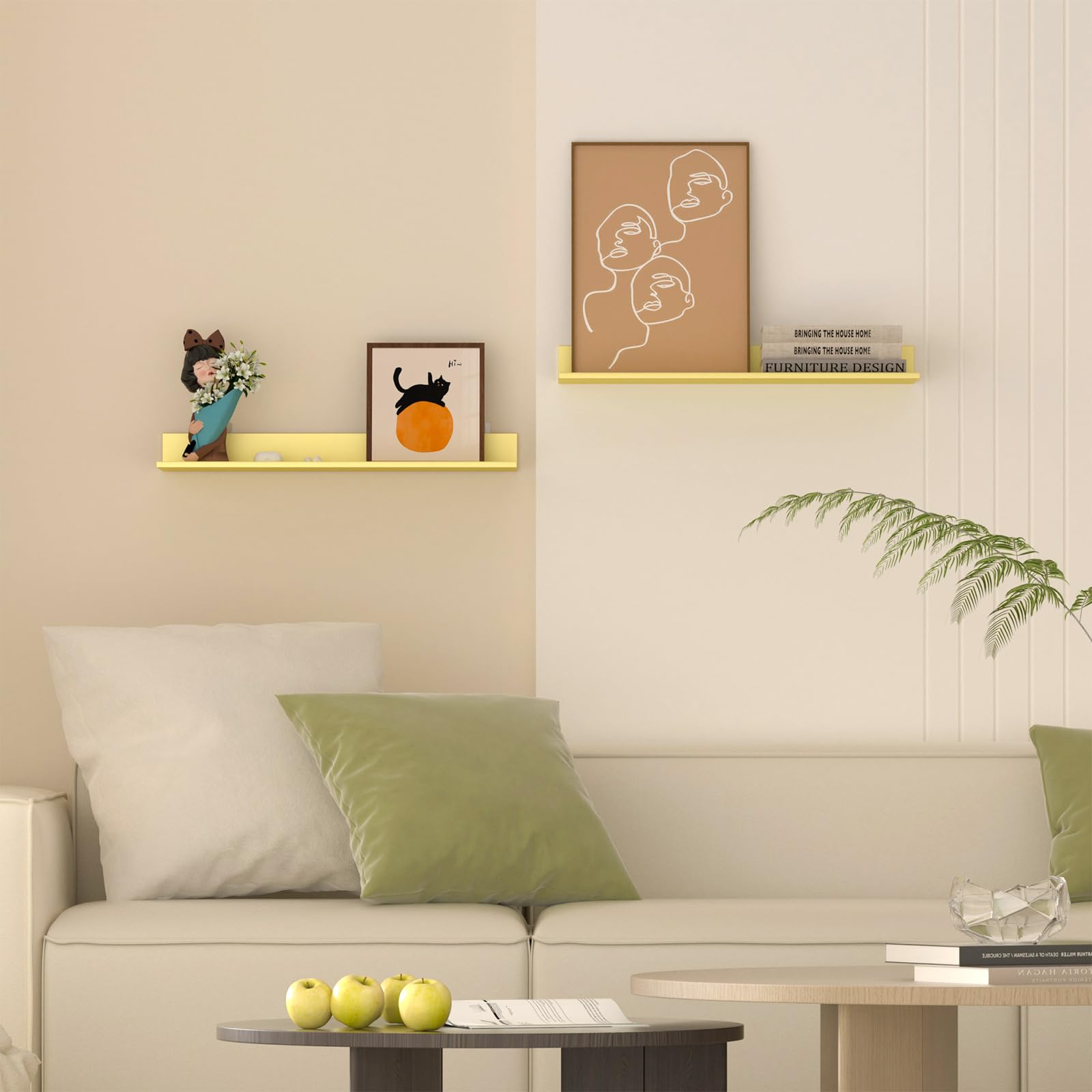 Wisfame Gold Floating Shelves,16