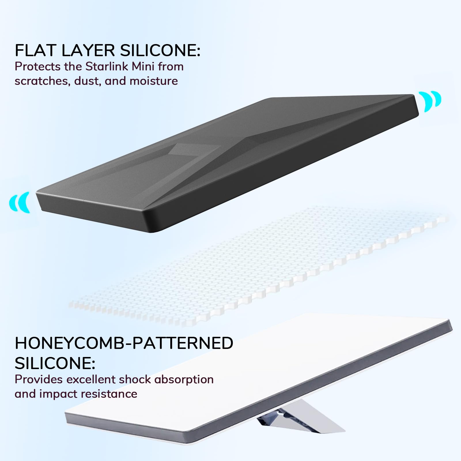 Starlink Mini Case in Silicone Anticolpo Antigoccia per Starlink Dishy Accessori da Viaggio Nero