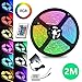 Produktbild TolleTour LED Strip 2M RGB LED Streifen 60 LEDs Band mit 24 Tasten Fernbedienung IP65 Wasserdicht Leiste SMD 5050, Farbwechsel, Selbstklebend Lichterkette Kit