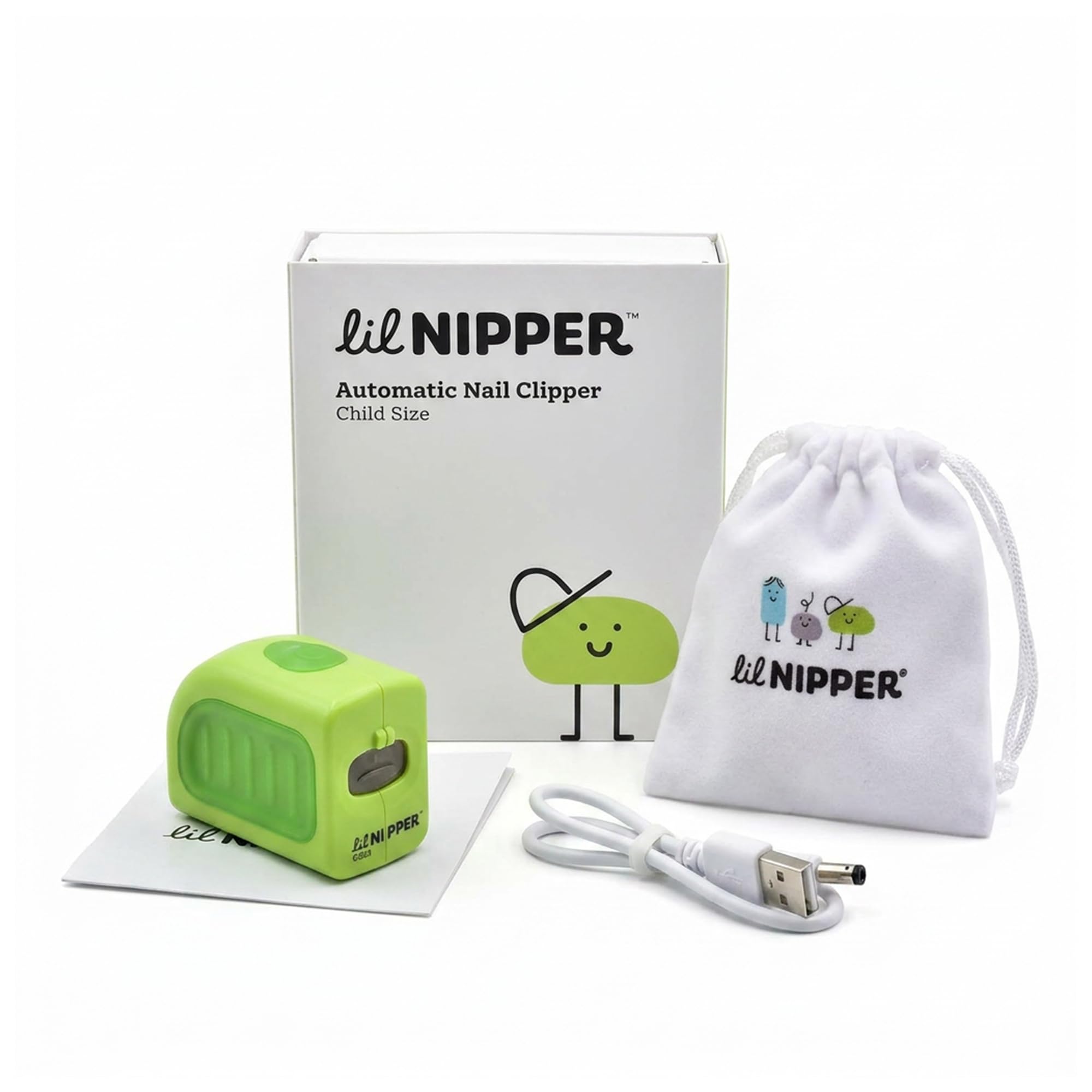 Coupe-ongles électrique avec récupérateur pour enfants, adolescents – Sûr et facile à utiliser – Coupe-ongles de sécurité rechargeable pour enfants de 5 à 12 ans