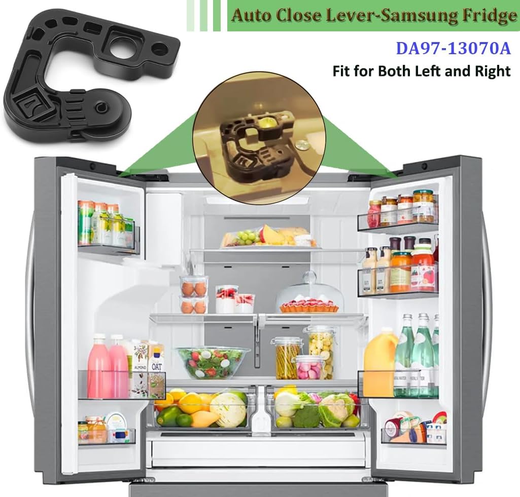 for Samsung Refrigerators Auto Close Lever Assembly DA97-12625A, Replace Samsung Refrigerator Door Parts,9 Push Pin Magnets Decorative Fridge Magnet 2Pack