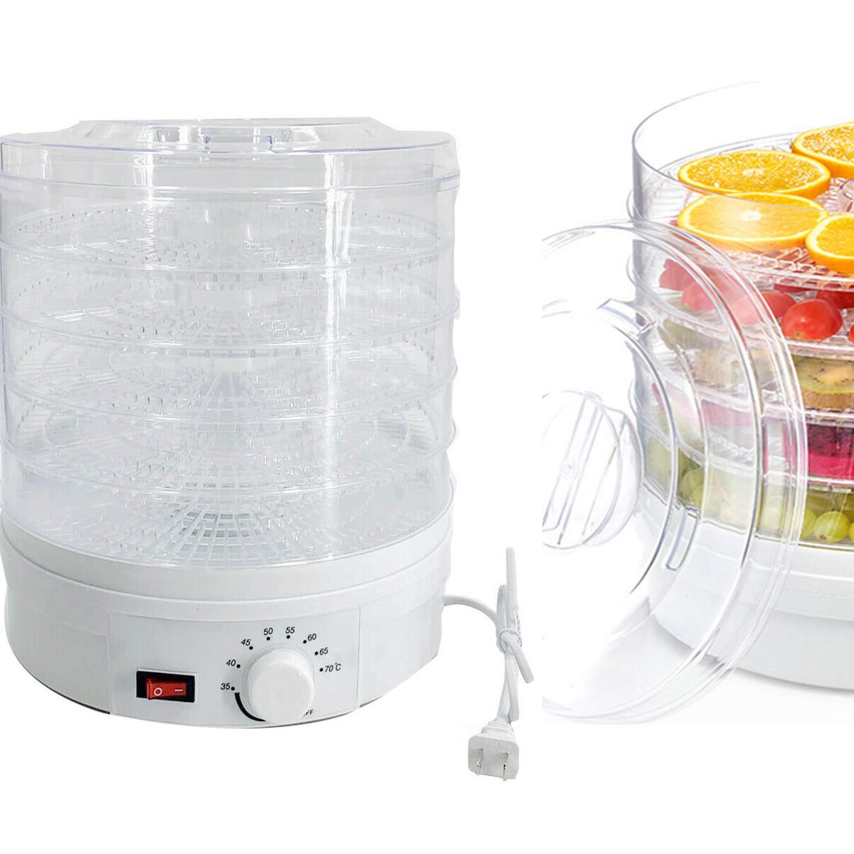 Buy YILIKISS Countertop Portable Electric Food Dehydrator Machine