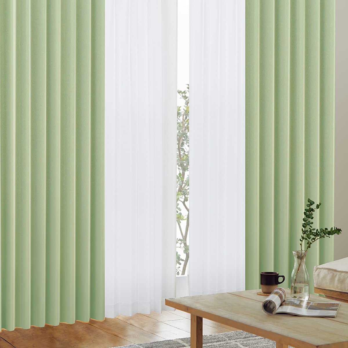 Amazon.co.jp: カーテンくれない 1級 遮光カーテン「K-wave-D-plain