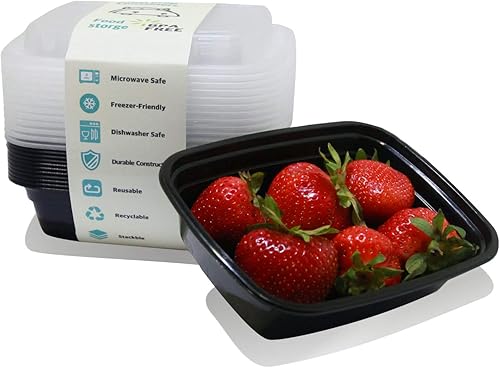 PARTYHIPPO Recipientes pequeños para preparación de comidas, tapas individuales, paquete de 12 unidades, 12 onzas, almacenamiento de alimentos, sin