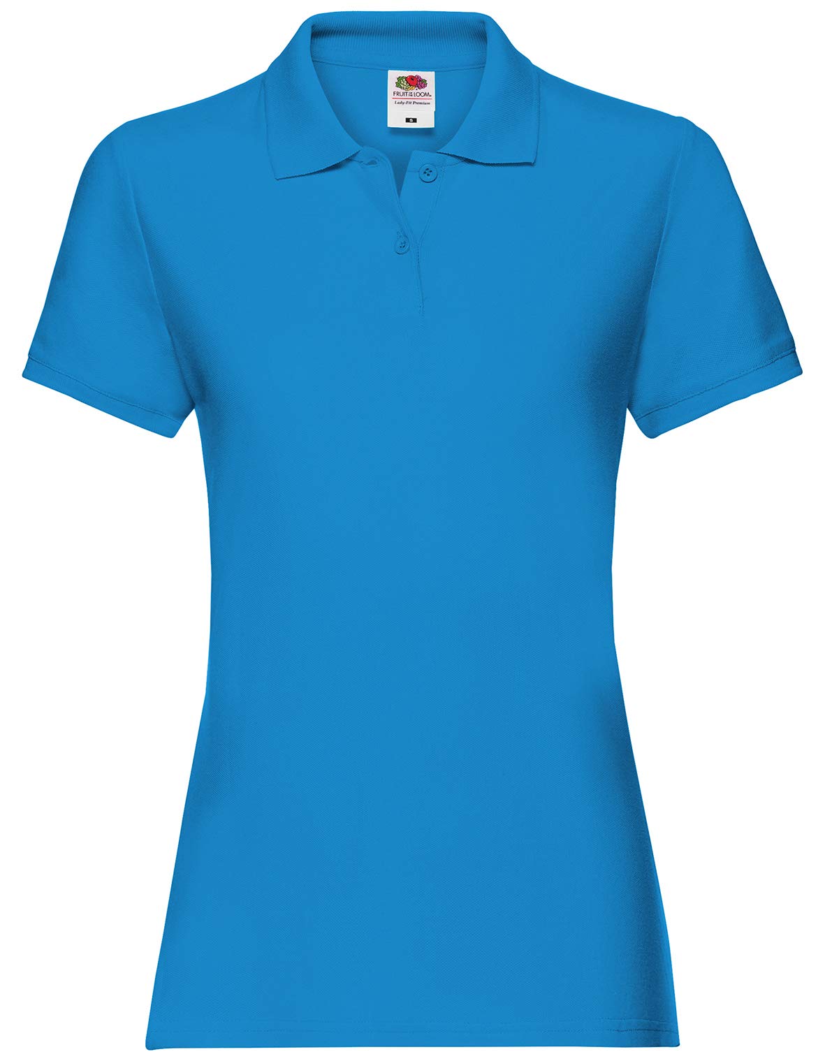 Fruit of the Loom Ladies Lady-Fit Premium Short Sleeve Polo Shirt (XL) (Azure Blue)