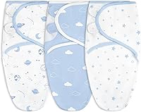 Vista 12 de SANDJEST Manta para bebé, 0-3 meses, saco de dormir de algodón con brazos, mantas para recién nacido Rainbow - Checker - Patrón (Pack 3)