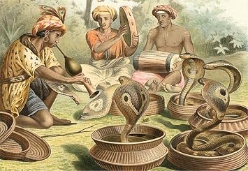 Snake Charmers and Cobras - Vintage Image