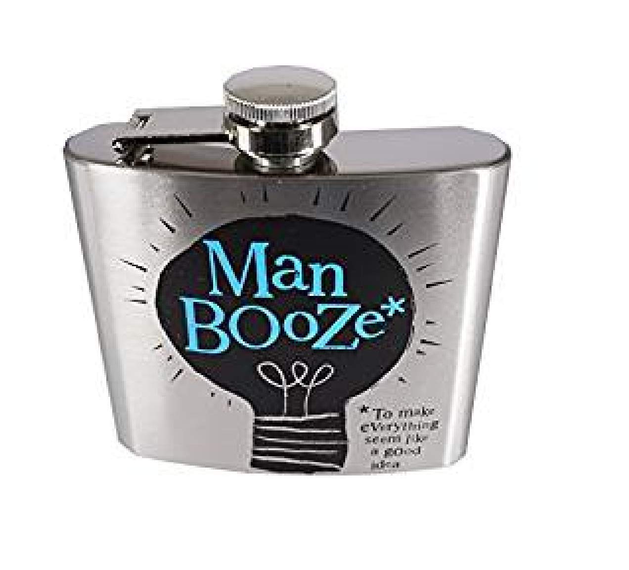 Hip Flask Man Booze Boxed Funny Gift For Father Boyfriend Husband Brother