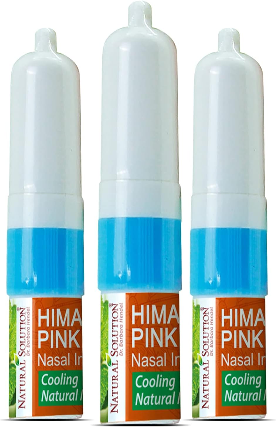 Natural Solution Salt Nasal Inhaler, Aromatherapy with Organic Mint Oil, Congestion, Refreshing and Relaxing Sinus Pressure Relief, 0.068oz | Pack of 3