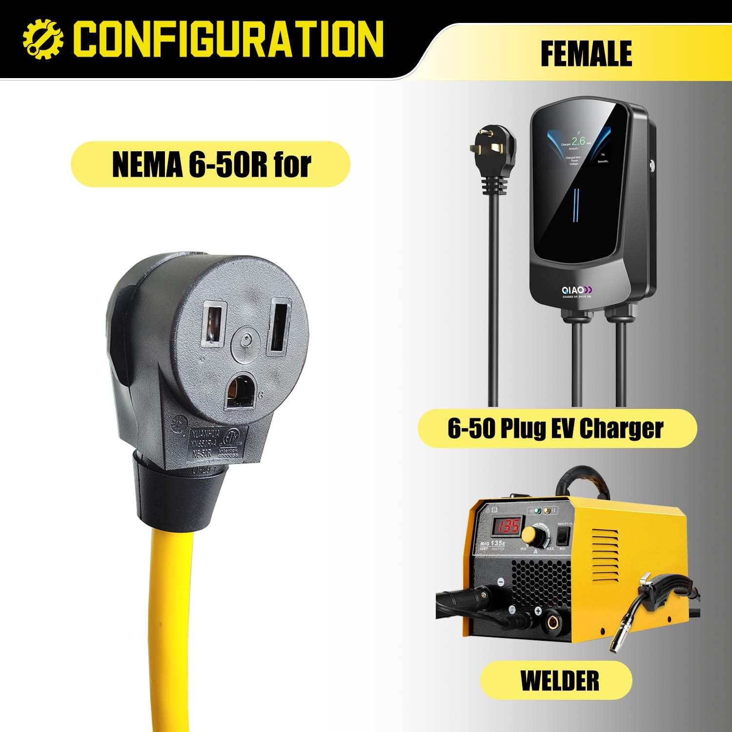 Adapter wtyczki lutowniczej 4 bolce na 3 bolce 220 V, NEMA 14-30P na 6-50R kabel konwerter lutowniczy 0,3 m, 30 A męski na 50 A żeński, 10AWG* 3C