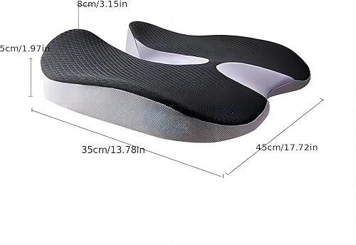 Miniatura 6 de Cojín de asiento de oficinaautomóvil, almohadilla antideslizante para silla para ciática y espalda, alivio del dolor de coxis, almohada de espuma