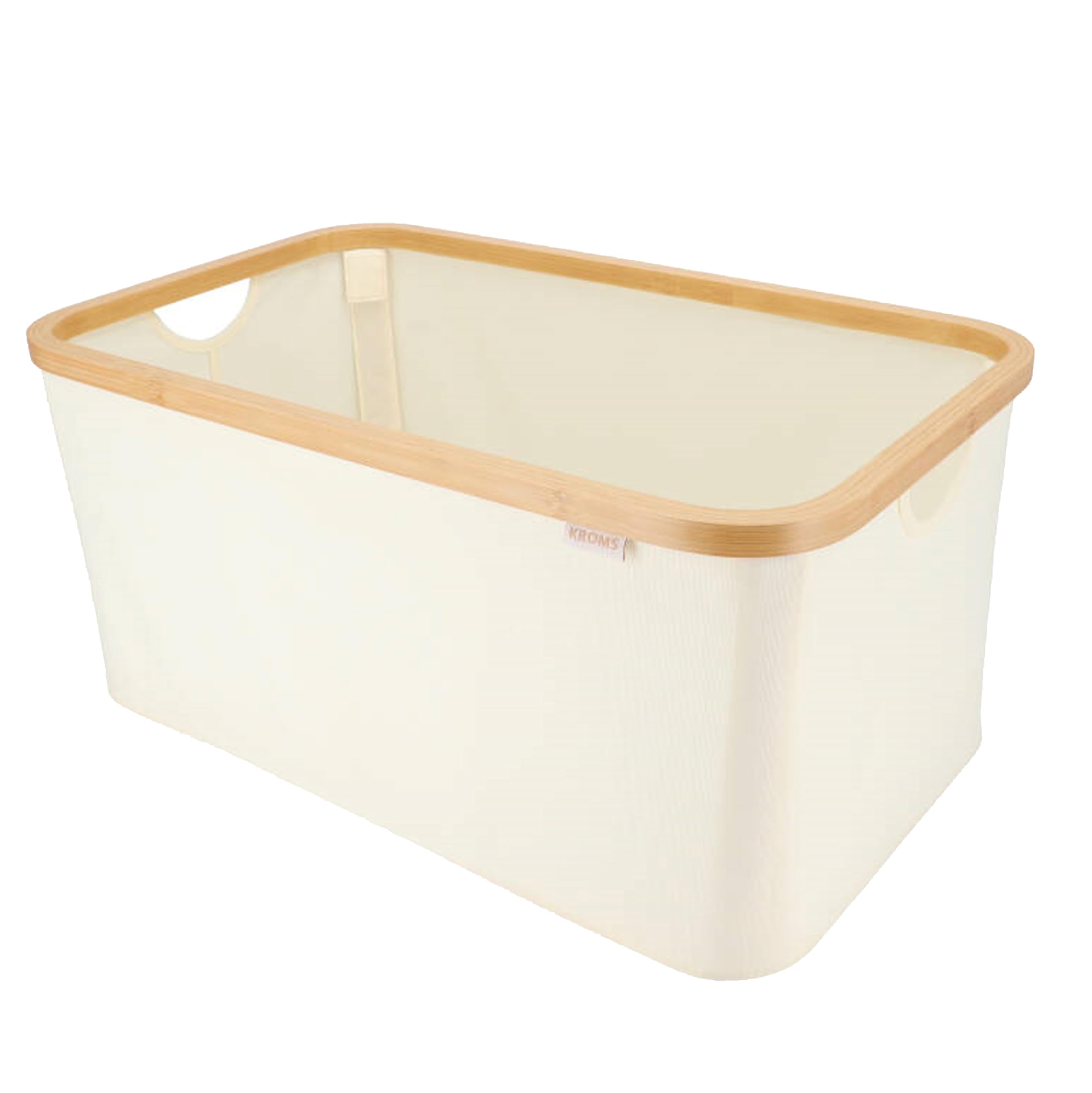 Corbeille a linge 45L - Beige - Panier a linge sale - Panier rangement - Panier a linge pliable - Corbeille a linge pliable