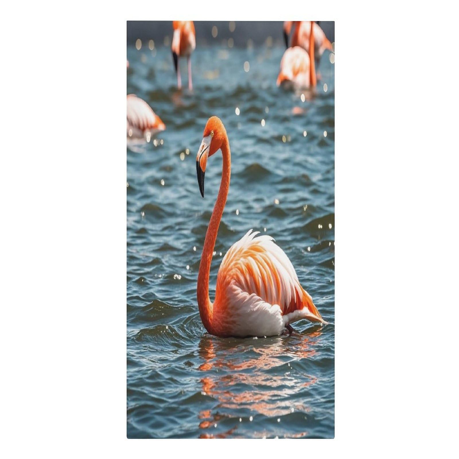 FekiLoot Flamingo Towels Soft Oversized Beach Towels Absorbent Sand Free Bath Towel Travel Compact Swim Towels Lightweight Quick Dry Pool Towel Large Beach Blanket 30" X 61"