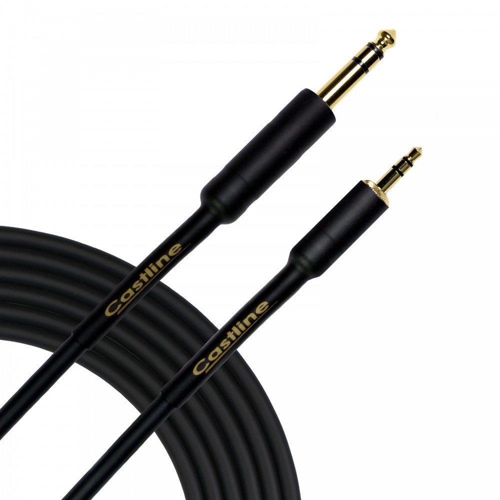 20 Ft Castline Gold 1/4" TRS to 3.5mm TRS Straight Balanced Stereo Patch Cable Mogami 2549