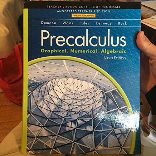 Precalculus: Graphical, Numerical, Algebraic 0133518795 Book Cover