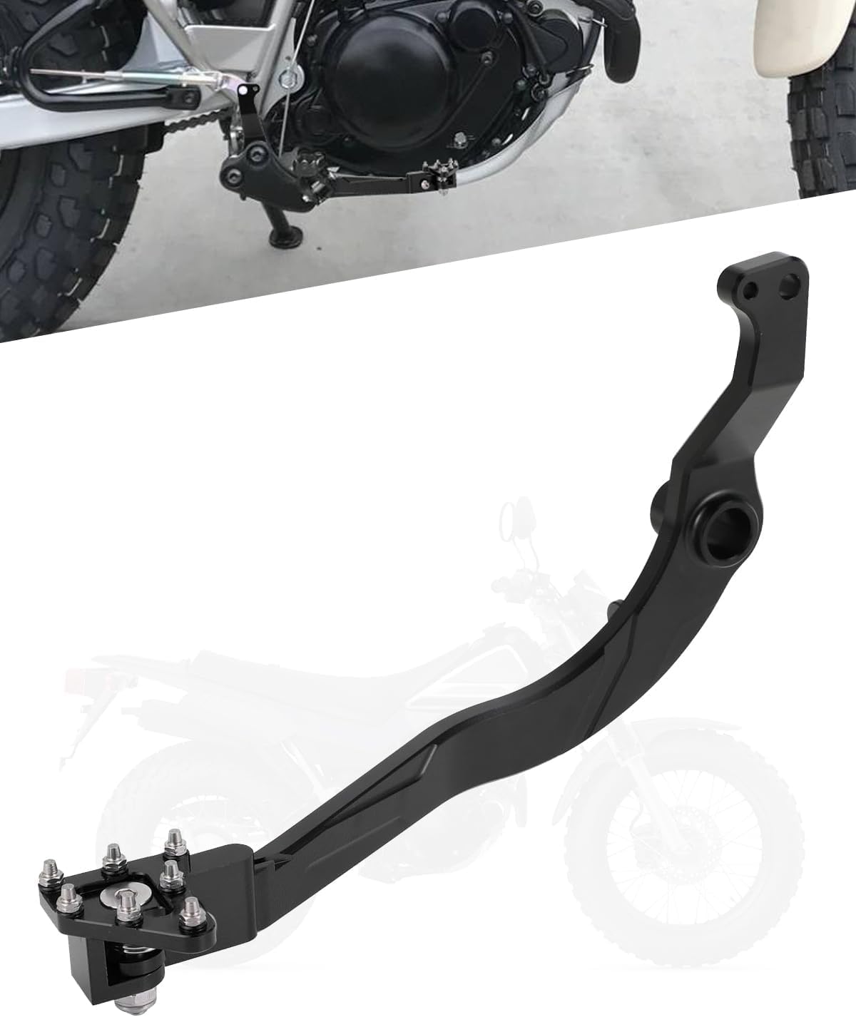 Rear Brake Pedal for TW200,Adjustable Foldable CNC 6061 Aluminum Dirt Bike Foot Brake Lever for TW200 2001-2025,Trailway 1987-2000-Black