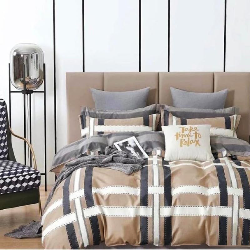 Ship Smart Polycotton Printed 120 TC Comforter & Bedsheet Double Bed Bedding Set, Queen Size (90x100 inch), Grey & Cream, 4 Pieces (B0CBBPVTV7) Amazon Price History, Amazon Price Tracker