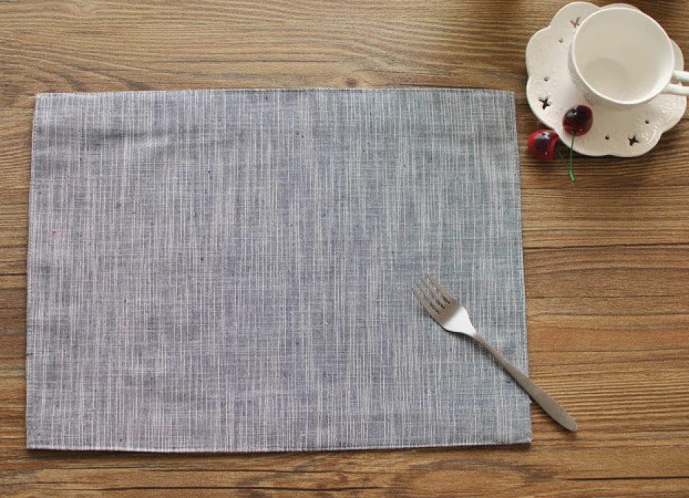 Salvamanteles Individuales,Manteles Individuales Para Mesa De Comedor, Azul Oscuro Manteles Individuales De Lino De Algodón Mantel Individual Japonés Simple A Rayas Manteles Individuales Resistent