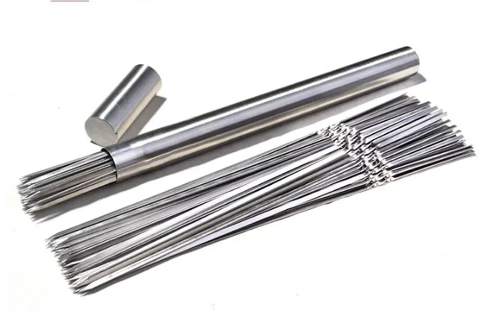 Spiedini per grigliate 304 Acciaio inossidabile 50 100 pezzi Barbecue BBQ Ago Stick Barile Arrosto Kebab Carne Spiedini Campeggio all'aperto Picnic Strumenti Grigliate(100 pcs 34cm)