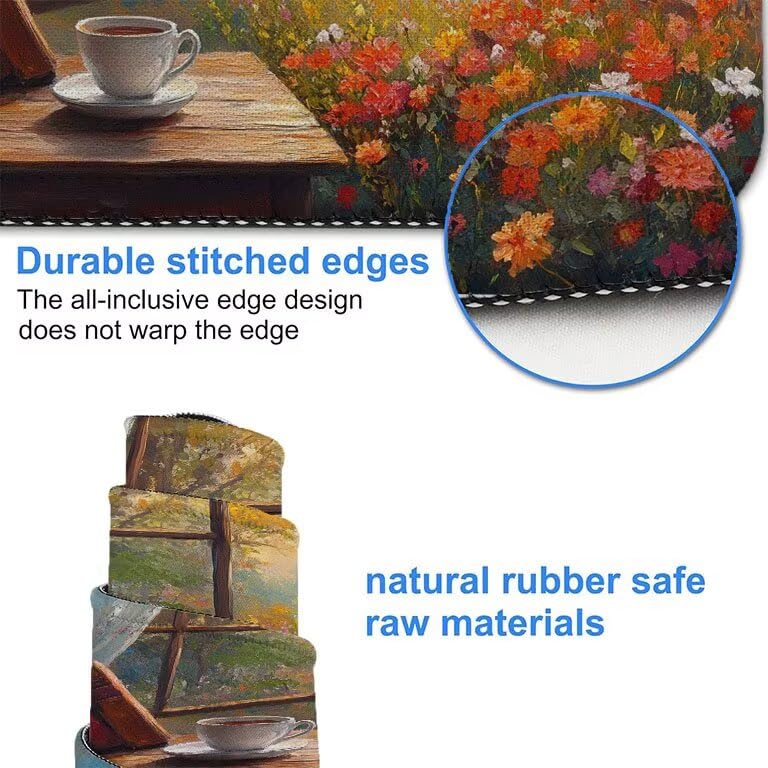 Tapis de bureau de qualité supérieure avec bords cousus durables